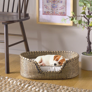 Safavieh Sarge Pet Bed with Cushion Beige / Natural PET1802A