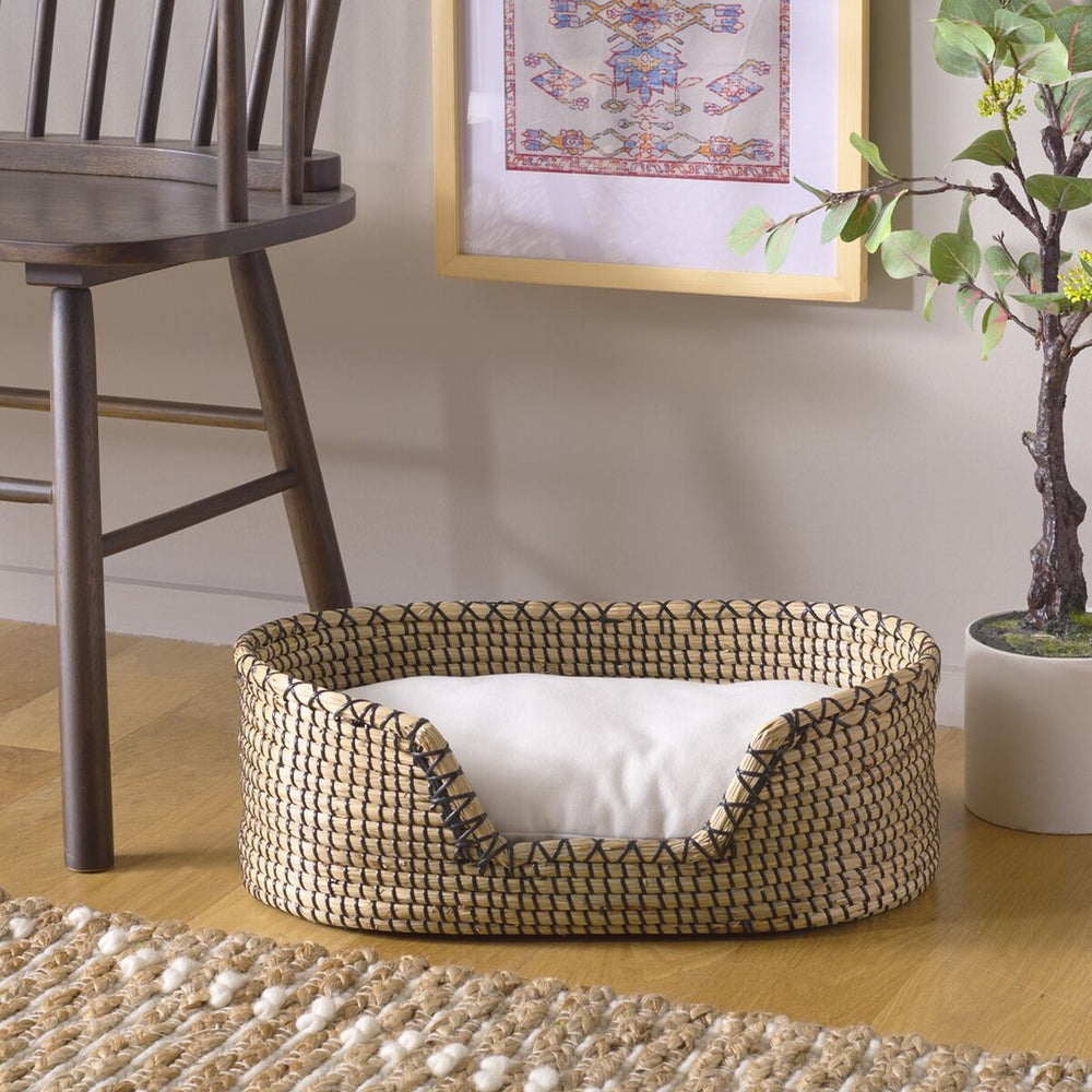 Safavieh Sarge Pet Bed with Cushion Beige / Natural PET1802A
