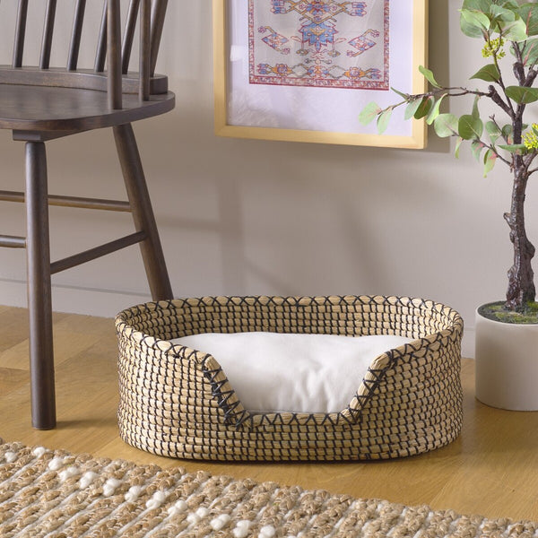 Safavieh Sarge Pet Bed with Cushion Beige / Natural PET1802A
