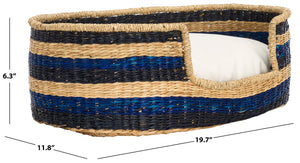 Safavieh Elyon Pet Bed with Cushion Beige / Natural / Black / Blue PET1803A