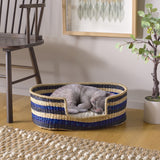 Safavieh Elyon Pet Bed with Cushion Beige / Natural / Black / Blue PET1803A