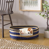 Safavieh Elyon Pet Bed with Cushion Beige / Natural / Black / Blue PET1803A