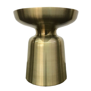 VIG Furniture Peter Glam Gold End Table — Mushroom Silhouette, Reflective Aluminum Finish, Solid Metal, No Assembly VGGMET-1432A