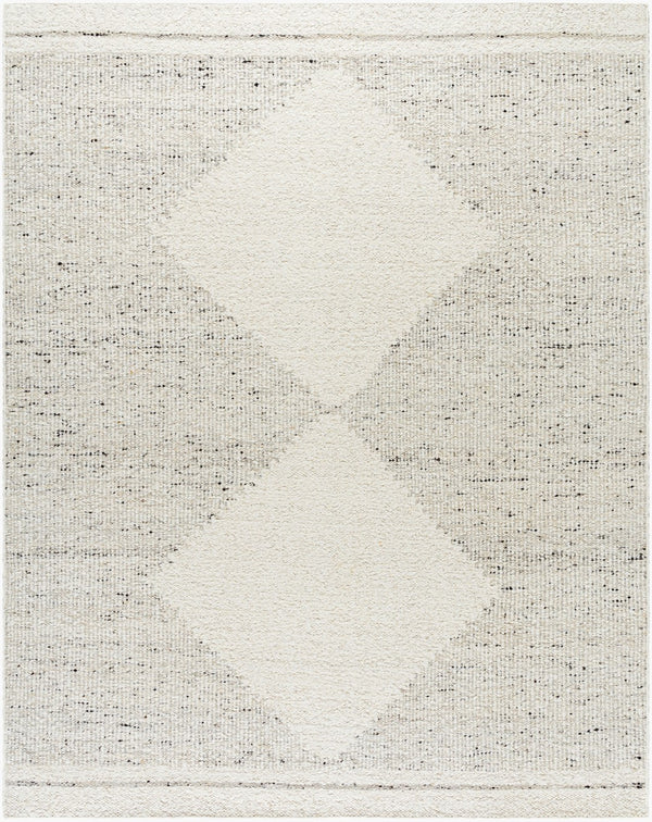 Surya Peru 2' X 3' Handwoven Wool Rug - Bohemian Global Style, Durable No-pile Construction, Easy Care Ivory Wool Peu2301-810
