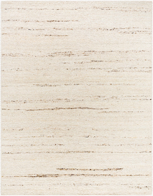 Surya Peru 2' X 3' Handwoven Wool Rug - Bohemian Global Style, Durable No-pile Construction, Easy Care Ivory Wool Peu2302-23