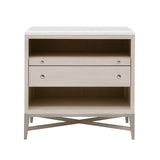 Ashby Place Accent Nightstand with Center Drawers and USB-C Port