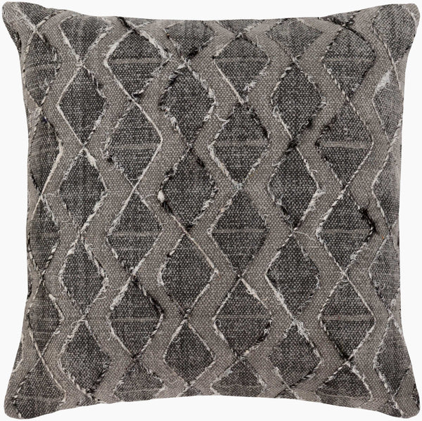 Surya Peya 20"L X 20"W Global Inspired Accent Pillow – Durable Cotton Design For Elegant Home Decor White Cotton,Cotton Pey002-2020d