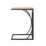 Christopher Knight Home® - Noble House - Barrybrooke Modern Industrial C-Shaped End Table, Antique Brown and Black