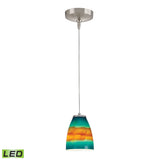 Low Voltage 5'' Wide 1-Light Mini Pendant - Brushed Nickel - Includes LED Bulb PF1000/1-LED-BN-AS Elk Lighting