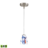 Low Voltage 5'' Wide 1-Light Mini Pendant - Brushed Nickel with Mountain (MT) Glass - Includes LED Bulb PF1000/1-LED-BN-MT Elk Lighting