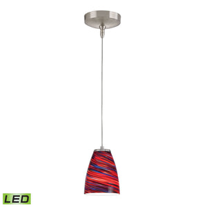 Low Voltage 5'' Wide 1-Light Mini Pendant - Brushed Nickel - Includes LED Bulb PF1000/1-LED-BN-RT Elk Lighting