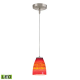 Low Voltage 5'' Wide 1-Light Mini Pendant - Brushed Nickel - Includes LED Bulb PF1000/1-LED-BN-VS Elk Lighting