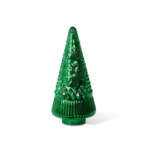 Festive Green Glass Lighted Christmas Tree, 12 in. XAB30045 Park Hill