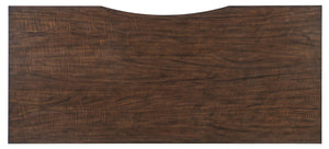 Hooker Furniture Diplomat Figured Walnut Writing Desk With Removable Writing Surfaces, Drop-Front Drawer, Gold Knobs 6082-10458-89