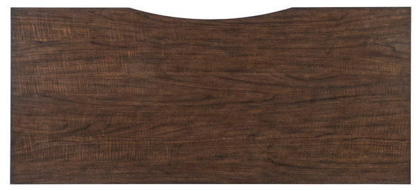 Hooker Furniture Diplomat Figured Walnut Writing Desk With Removable Writing Surfaces, Drop-Front Drawer, Gold Knobs 6082-10458-89