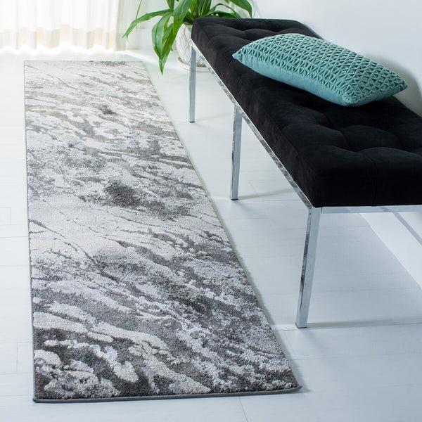 Safavieh Pacific 865 Power Loomed Contemporary Rug Dark Grey / Light Grey 6'-7" x 9'