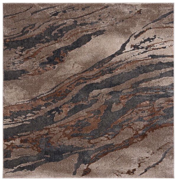 Safavieh Pacific 865 Power Loomed Contemporary Rug Grey / Brown PFC865H-9