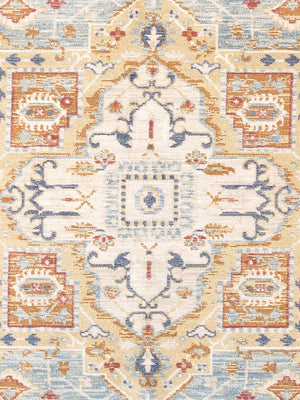 Pasargad Home Heritage Collection L. Blue Fabric Area Rug - Stylish Power-loom Design For Any Room   Pfh-02 12x15
