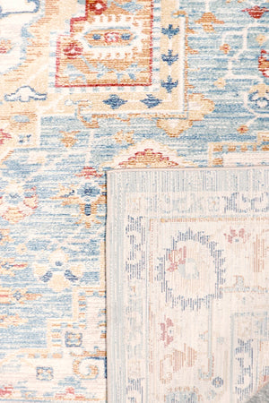 Pasargad Home Heritage Collection L. Blue Fabric Area Rug - Stylish Power-loom Design For Any Room   Pfh-02 12x15