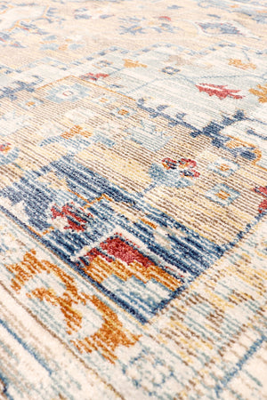 Pasargad Home Heritage Collection L. Blue Fabric Area Rug - Stylish Power-loom Design For Any Room   Pfh-02gld 10x14