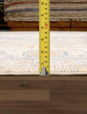 Pasargad Home Heritage Collection L. Blue Fabric Area Rug - Stylish Power-loom Design For Any Room   Pfh-02gld 10x14