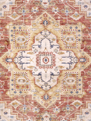 Pasargad Home Heritage Collection L. Blue Fabric Area Rug - Stylish Power-loom Design For Any Room   Pfh-02r 9x12