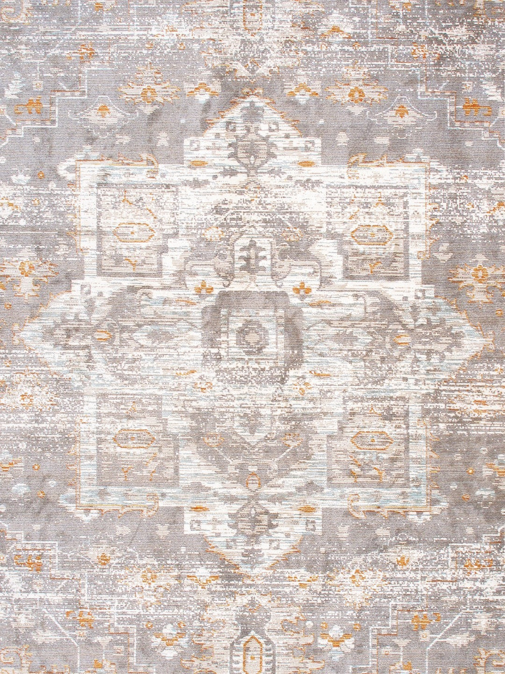 Pasargad Home Turkish Heritage Design Area Rug - Stylish Grey/Ivory Power-loom 10' X 14' For Any Room   Pfh-02sil 10x14