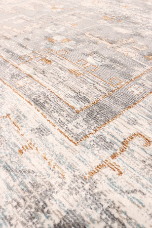 Pasargad Home Turkish Heritage Design Area Rug - Stylish Grey/Ivory Power-loom 10' X 14' For Any Room   Pfh-02sil 10x14
