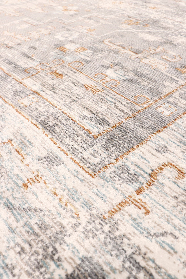 Pasargad Home Turkish Heritage Design Area Rug - Stylish Grey/Ivory Power-loom 10' X 14' For Any Room   Pfh-02sil 10x14