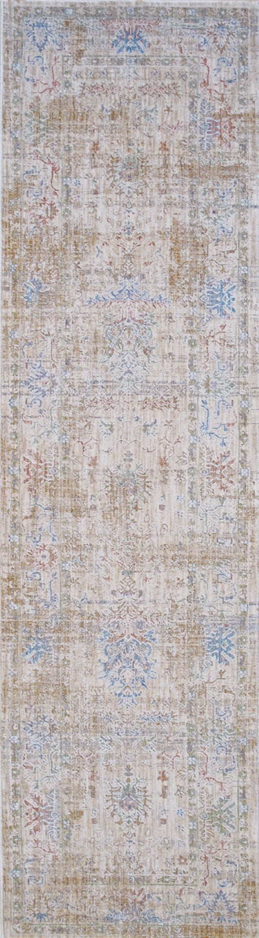 Pasargad Home Turkish Amber Traditional Beige Area Rug - Timeless Elegance For Any Space   Pfh-09 2.02x8