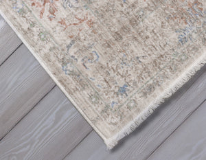 Pasargad Home Turkish Amber Traditional Beige Area Rug - Timeless Elegance For Any Space   Pfh-09 2.02x8