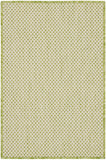 Nourison Courtyard COU01 Machine Made Power-loomed Borderless Design Indoor/Outdoor Modern Outdoor Rug Ivory Green, Ivory Green 100% Polypropylene 99446841919