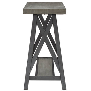 Homelegance By Top-Line Alastor Sofa Table with Shelf Grey MDF