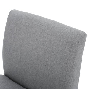English Elm Accent Chair with Rubberwood Legs Plush Upholstered Seat for Living Room or Bedroom 57764.00GEY