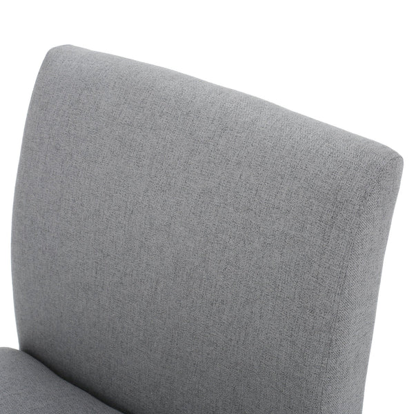 English Elm Accent Chair with Rubberwood Legs Plush Upholstered Seat for Living Room or Bedroom 57764.00GEY