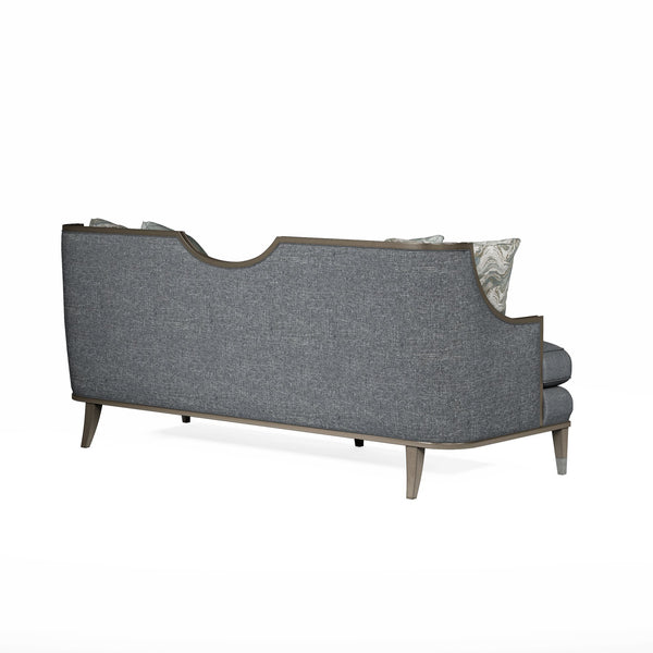 A.R.T. Furniture Harper Mica Sofa - Transitional Glam Design With Luxe Cushions, Lichen Fabric & Stylish Pillows Blue Rubberwood Solids,Foam,Fabric,Metal 161501-5743aa