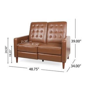 English Elm Christopher Knight Home® - DOUBLE Recliner Fabric Sofa with Plush Cushions and Space-Saving Design for Living Rooms, 49"L Light Brown 72478.00