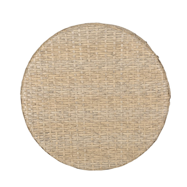 English Elm Christopher Knight Home® - BRUCE Rattan Side Table with Wicker Weave Top, Boho Outdoor Accent, Durable Polyethylene, 19.75" H Brown 70418.00LBRN