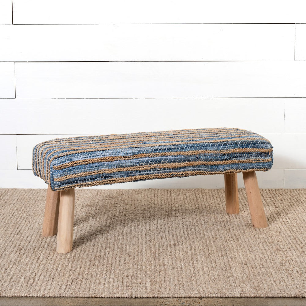 Park Hill Hemp and Recycled Denim Bench EFS06186