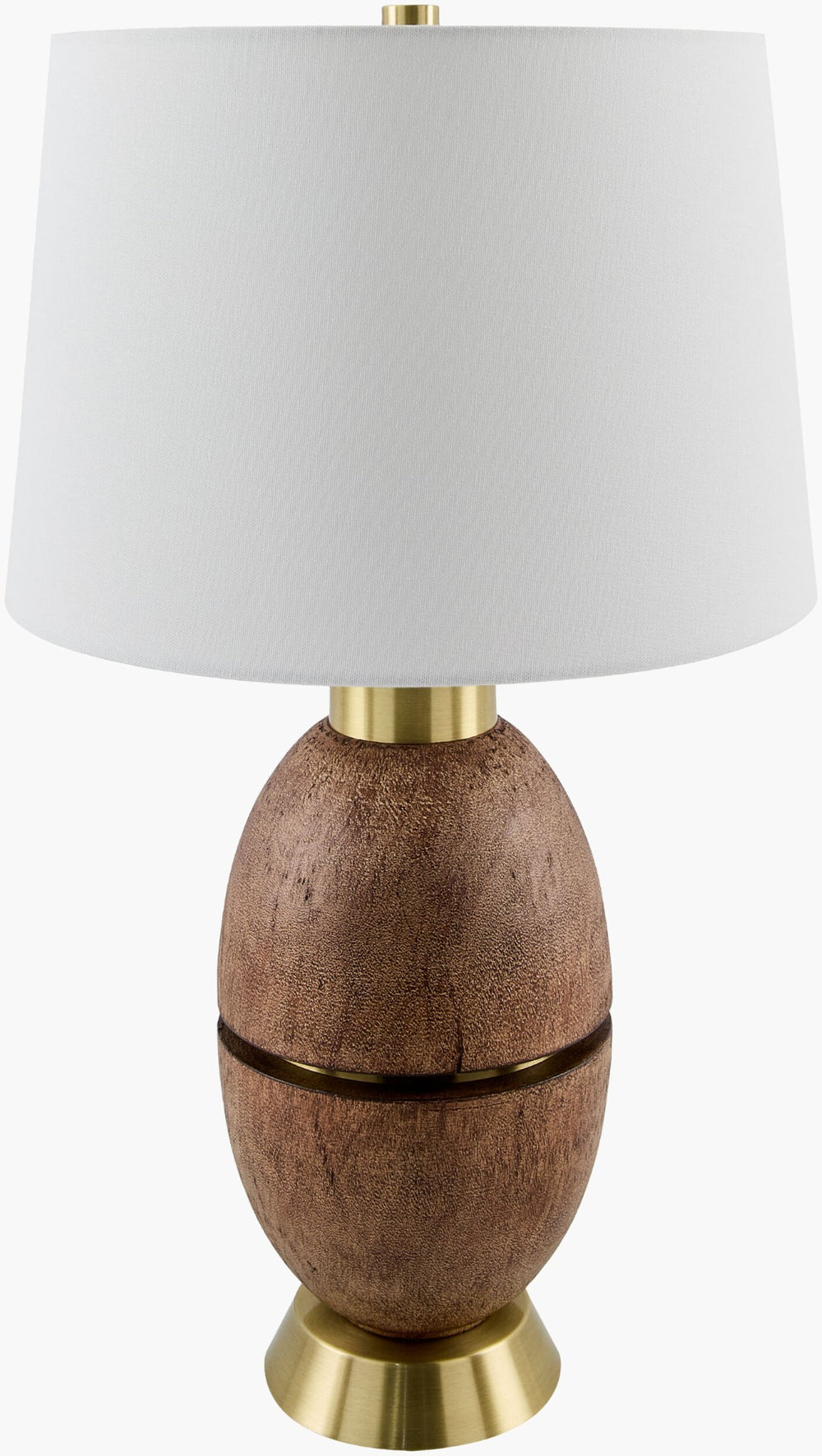 Livabliss Puglia Rustic Resin Table Lamp with Woven Linen Shade for Bedroom or Living Room PGL-001