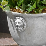 Christopher Knight Home® - Noble House - Simba Outdoor Traditional Roman Chalice Garden Urn Planter with Lionhead Accents