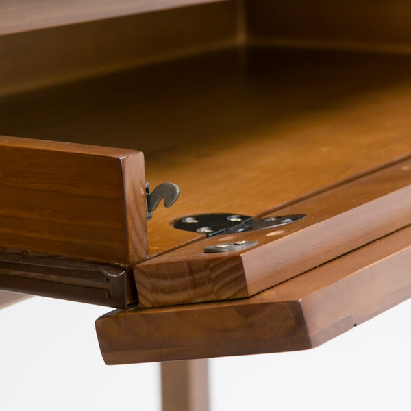 English Elm Warm Shaker Desk - Handcrafted Light Golden Brown With Stylish Storage & Timeless Shaker Design B136P159570-GIGA