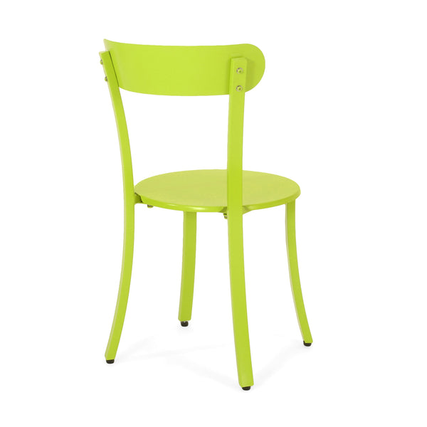 English Elm Barbados Outdoor Iron Bistro Set Powder Coated Patio Furniture for Balcony or Garden 61840.00IRNGRN
