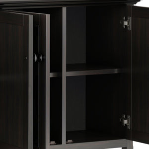 English Elm Amherst 66" Solid Wood Storage Cabinet In Hickory Brown - Stylish Buffet With Adjustable Shelves B136P158352