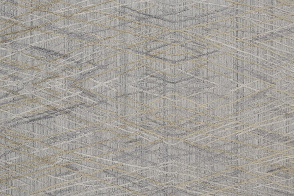 Feizy Rugs Elias Handwoven Abstract Diamond Area Rug In Luxurious Viscose And Wool For Elegant Home Decor Gray,Ivory Viscose,Wool Els6589fblu000i29