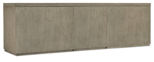 Hooker Furniture Linville Rustic 84" Mink Credenza With Locking File Drawers, Open Cabinet Shelving & Pewter Pulls 24.00 L x 96.00W x 30.00H 6150-10929-85