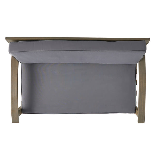 English Elm Christopher Knight Home® - Peyton Outdoor Loveseat & Coffee Table Set - Stylish Acacia Wood With Water-Resistant Cushions 57972.00SETGRY