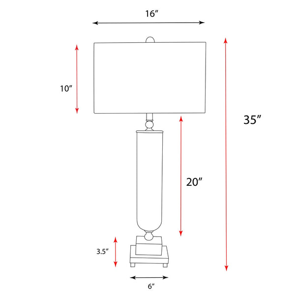 Pasargad Home Sculptural Frosted Glass Table Lamp with Lucite Base – Elevate Your Space Elegantly