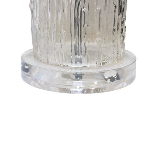 Pasargad Modern Textured Glass Table Lamp – Elegant White Shade for Sophisticated Home Décor
