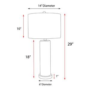 Pasargad Modern Textured Glass Table Lamp – Elegant White Shade for Sophisticated Home Décor